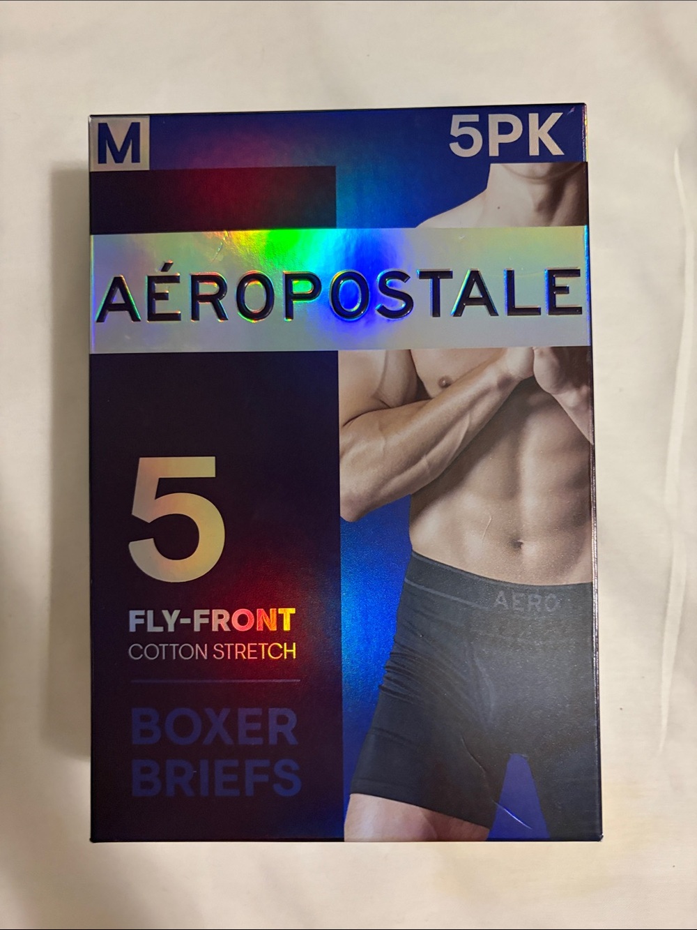 Aeropostale Men's Black Boxer Briefs 5-Pack